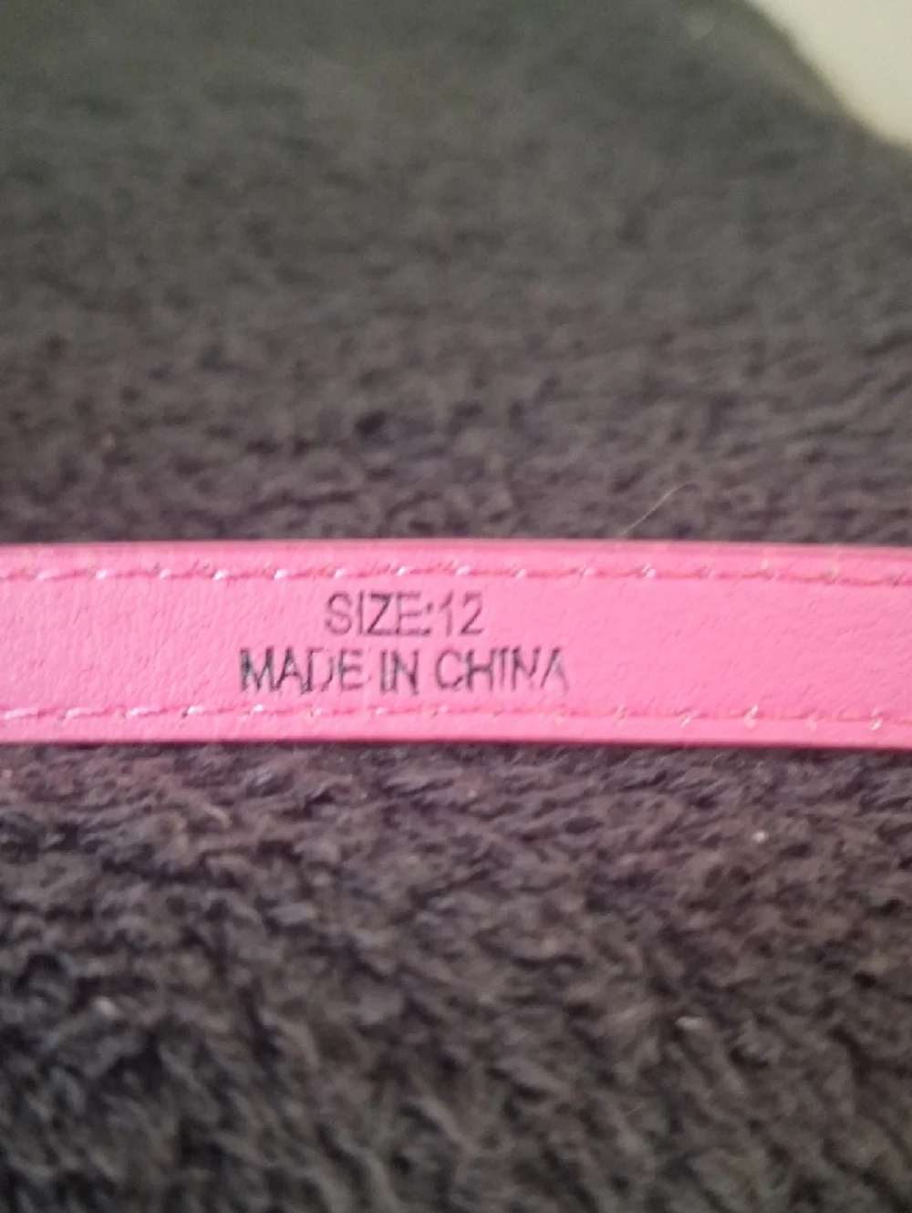 Slim Pink Leather-Style Women's Belt with Gold-Tone Buckle - 12